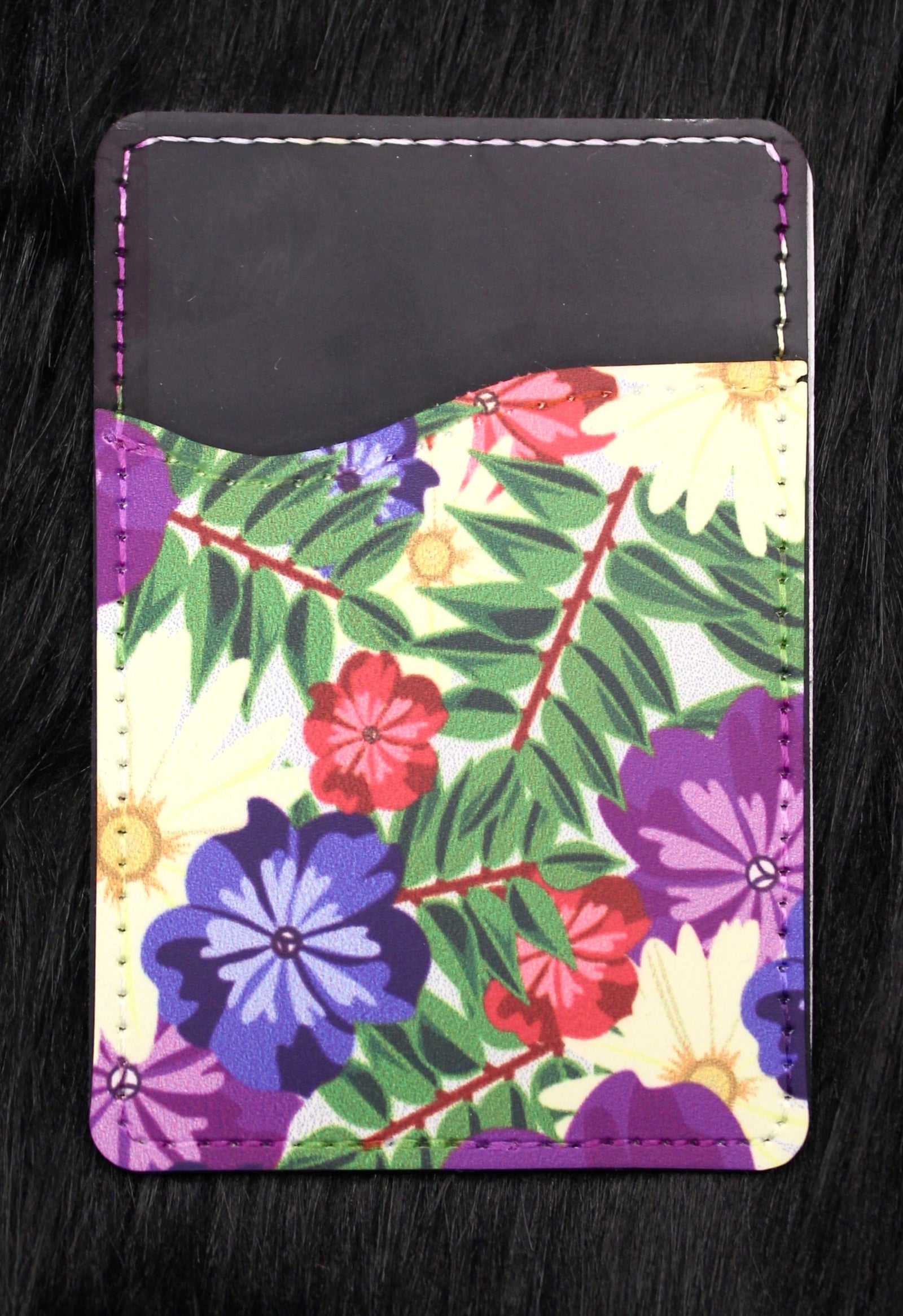 DillyDog Creations Phone Wallet - Stick On / Tropical Flowers