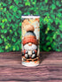 DillyDog Creations wrapin 20 Oz Skinny Tumbler / Fall Coffee Gnome On Bench