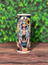 DillyDog Creations wrapin 20 Oz Skinny Tumbler / Floral Rainbow Hippie Girl