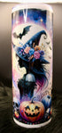 DillyDog Creations wrapin 20 Oz Skinny Tumbler / Halloween Celestial Witch