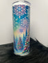 DillyDog Creations wrapin 20Oz Skinny Tumbler / Christmas Trees