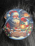 DillyDog Creations wrapin Car Coaster Set / Farmhouse Christmas Santa