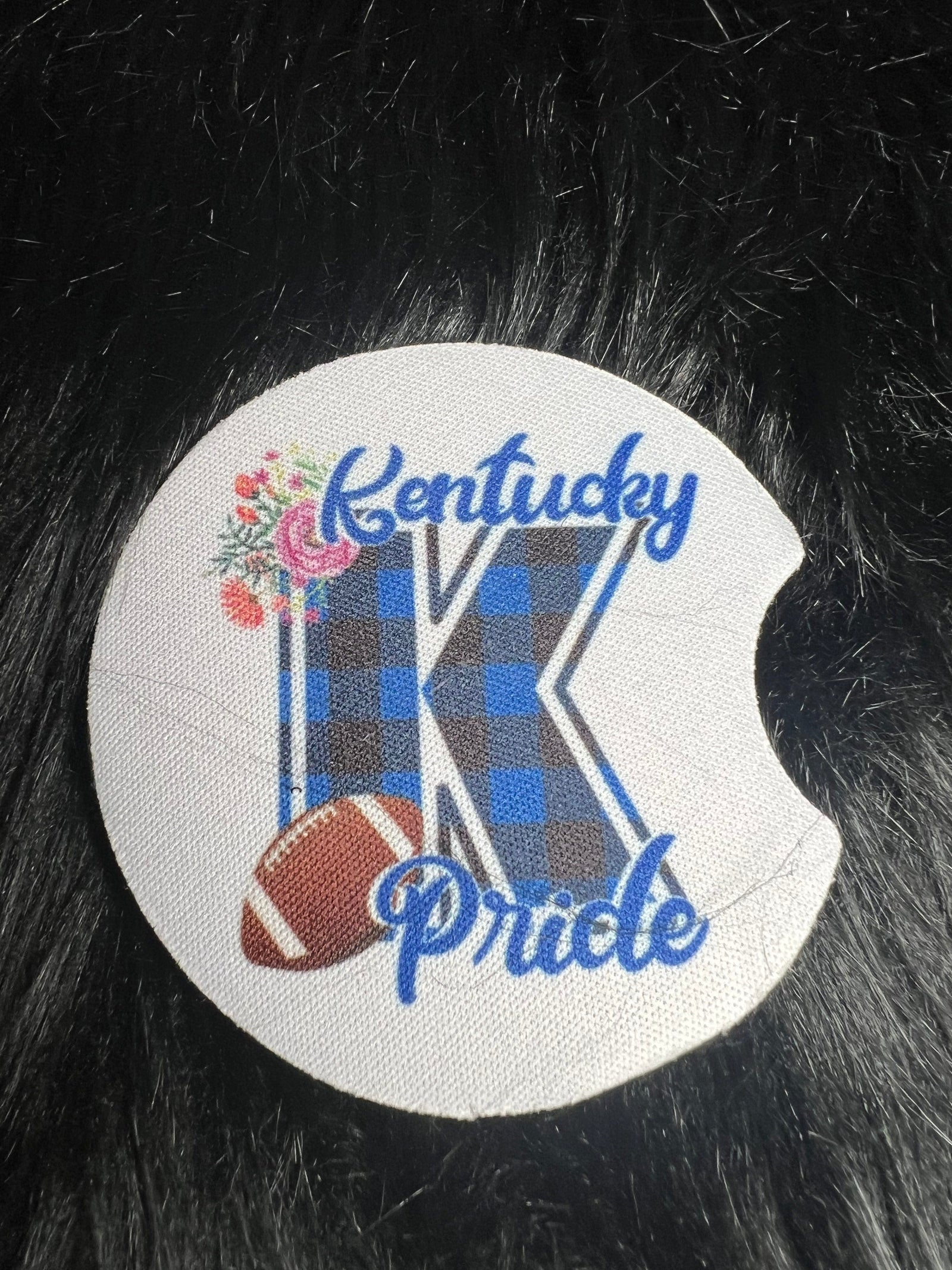 DillyDog Creations wrapin Car Coaster Set / University of Kentucky Pride