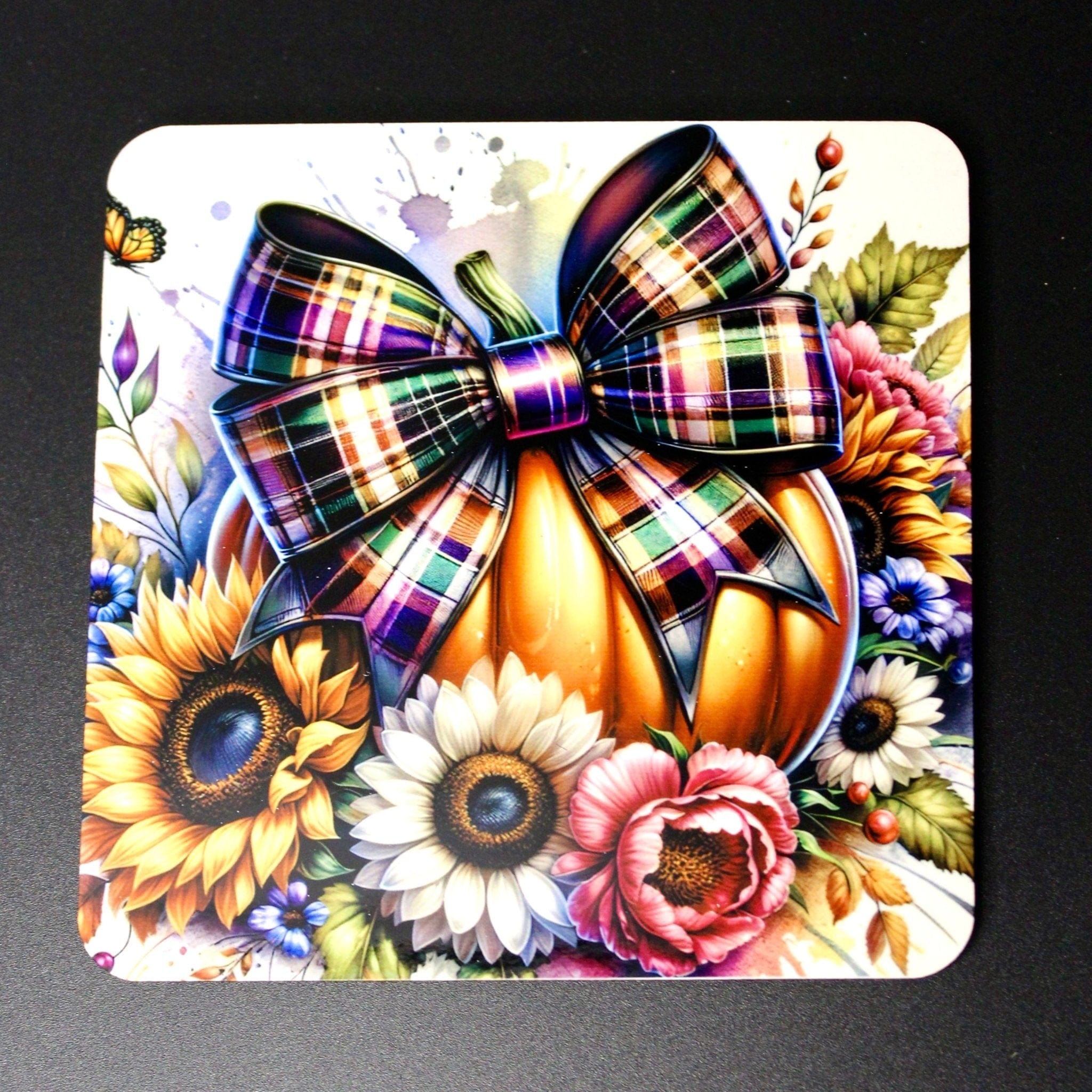 DillyDog Creations wrapin Coaster / Fall Pumpkin