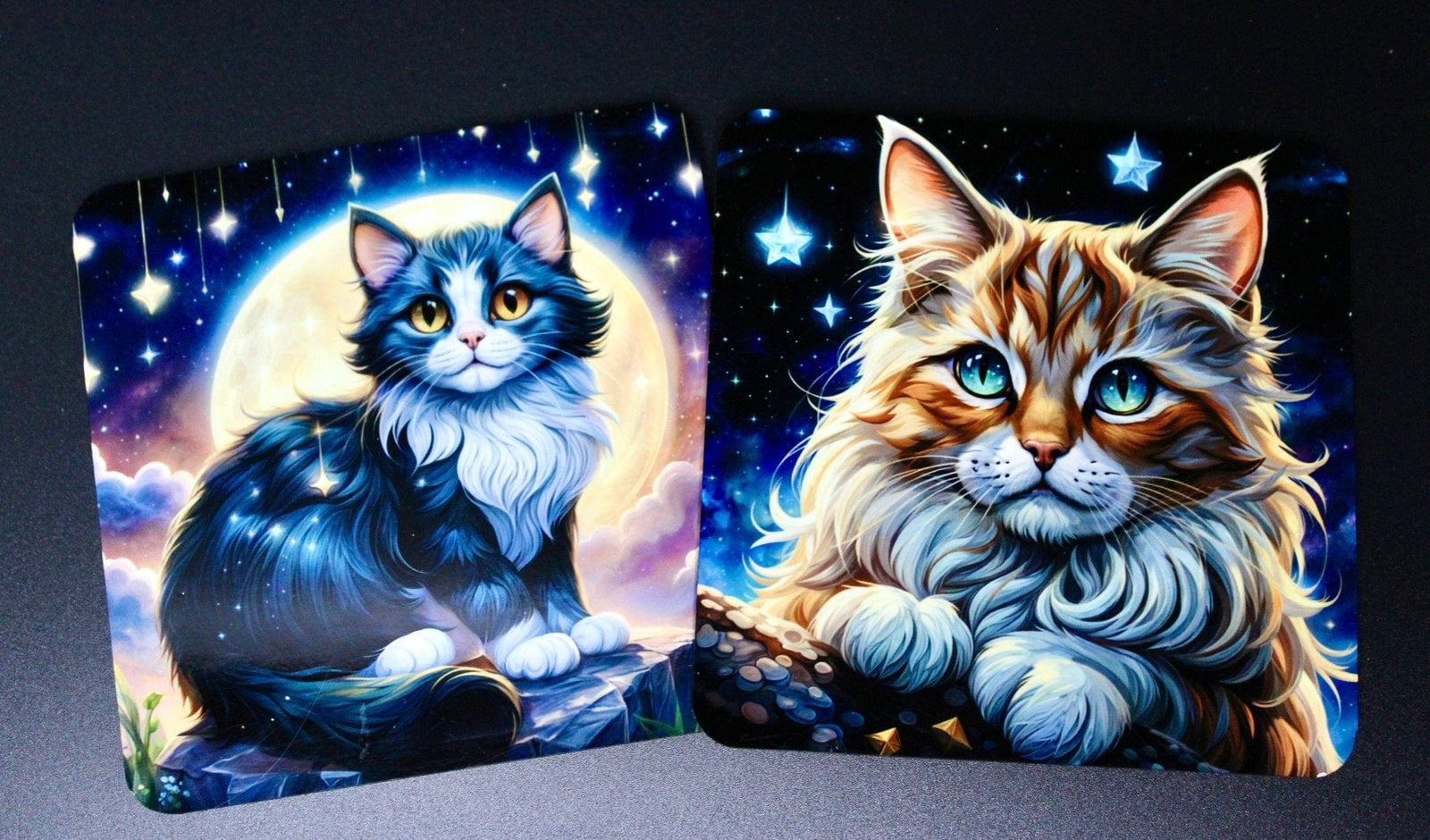 DillyDog Creations wrapin Coasters / Galaxy Cats