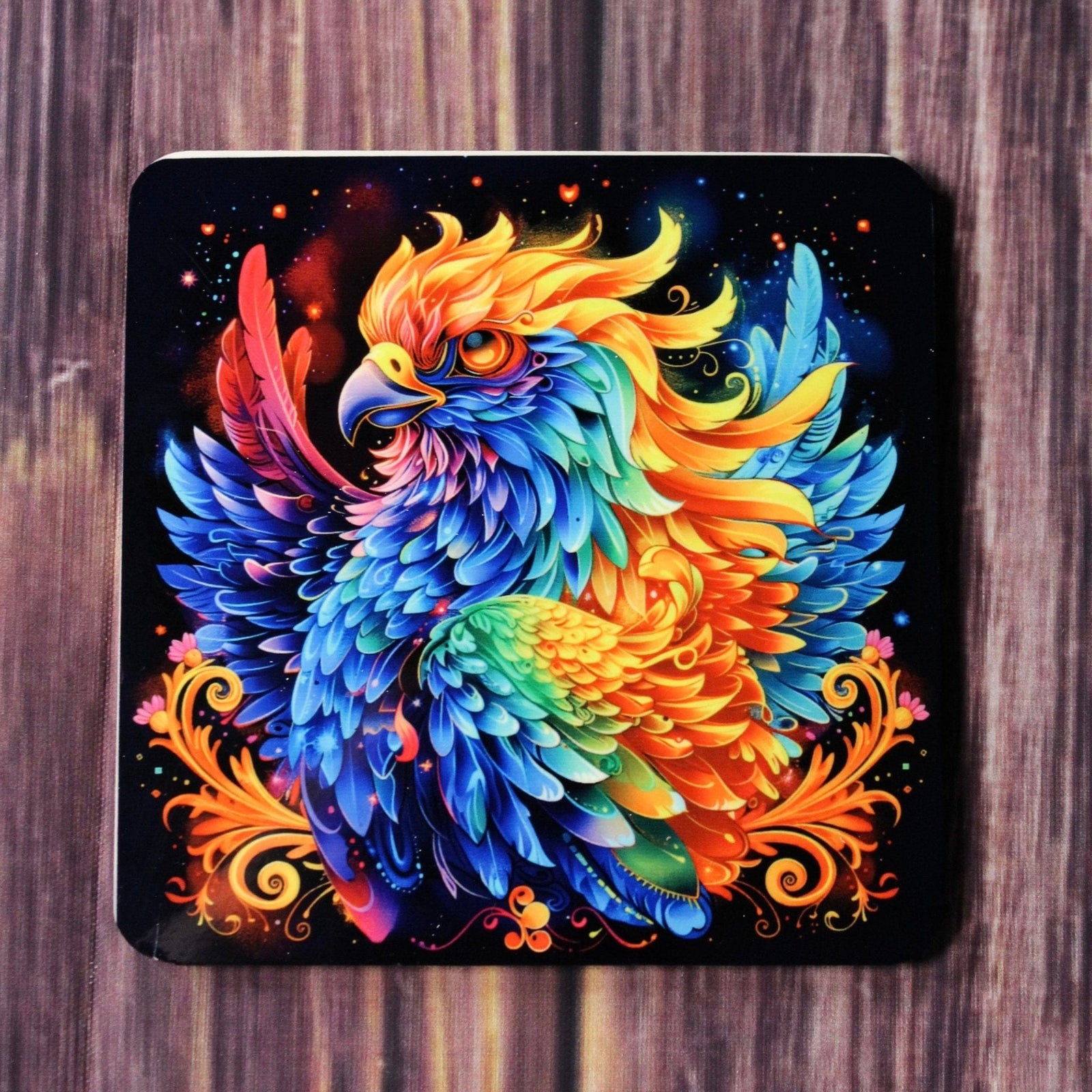 DillyDog Creations wrapin Coasters / Phoenix