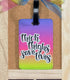 DillyDog Creations wrapin Faux Leather Luggage Tag / Ombré Thick Thighs Saves Lives