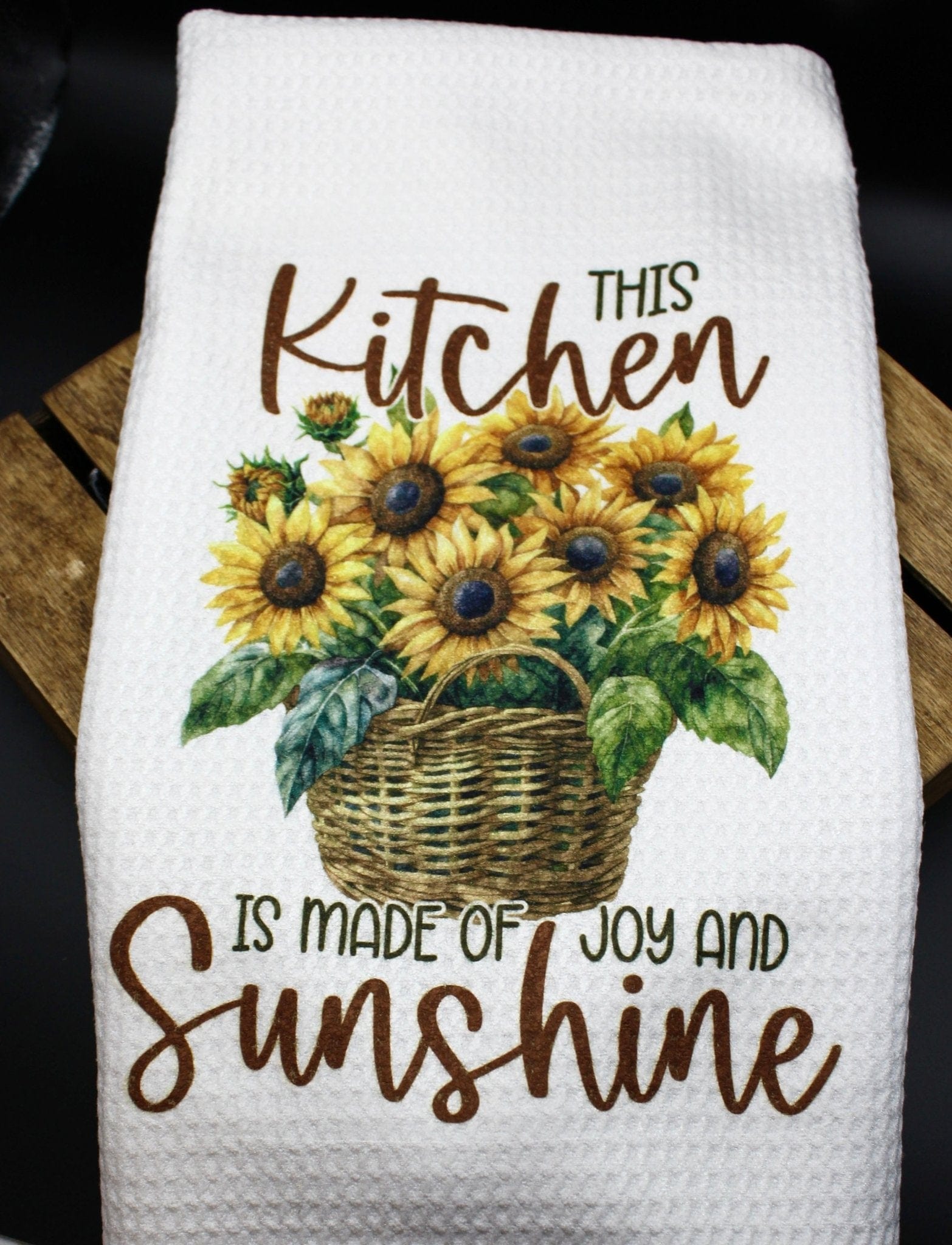 DillyDog Creations wrapin Kitchen Towel / Joy & Sunshine