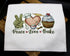 DillyDog Creations wrapin Kitchen Towel / Peace Love Bake