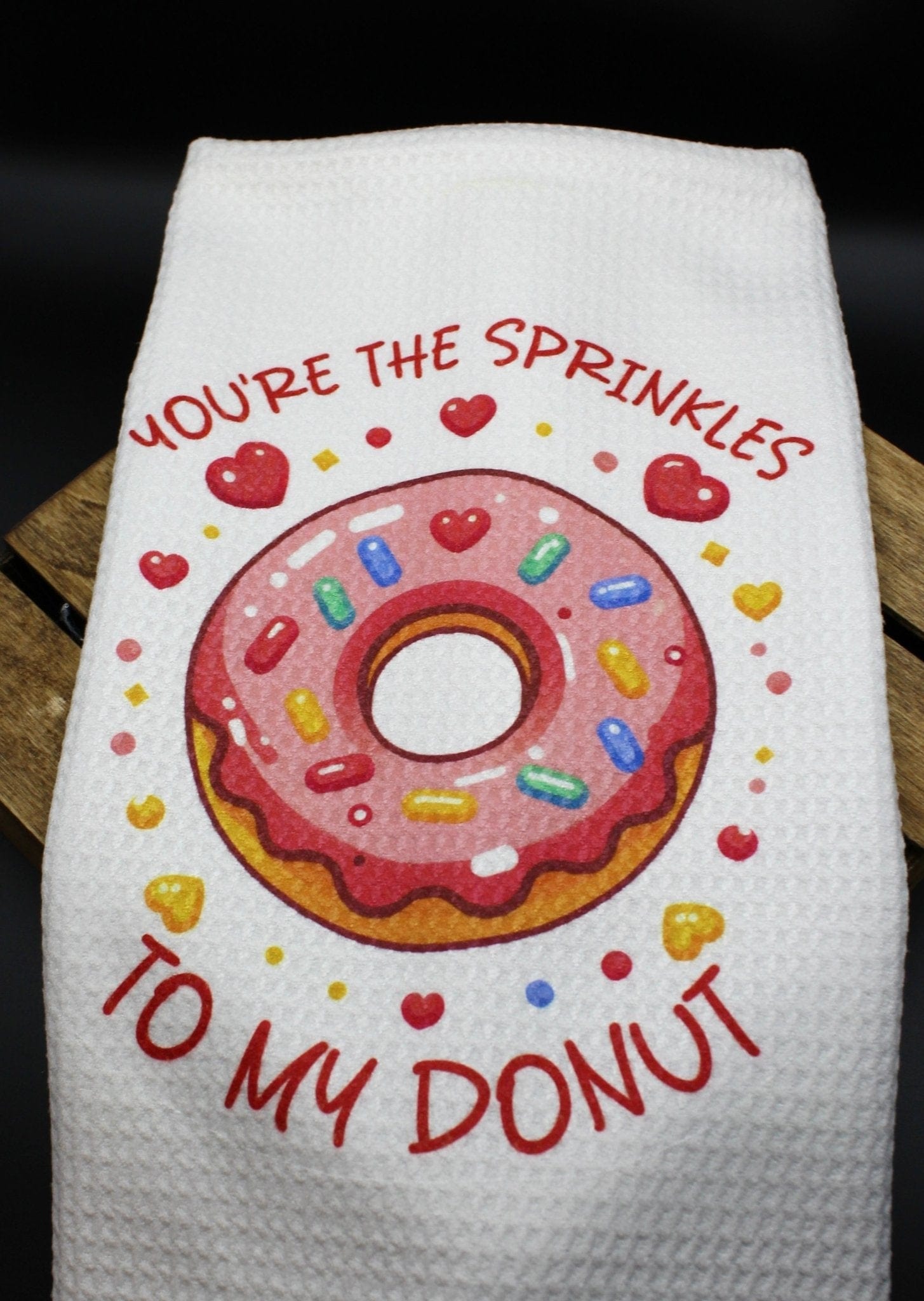 DillyDog Creations wrapin Kitchen Towel / Sprinkles to My Donut