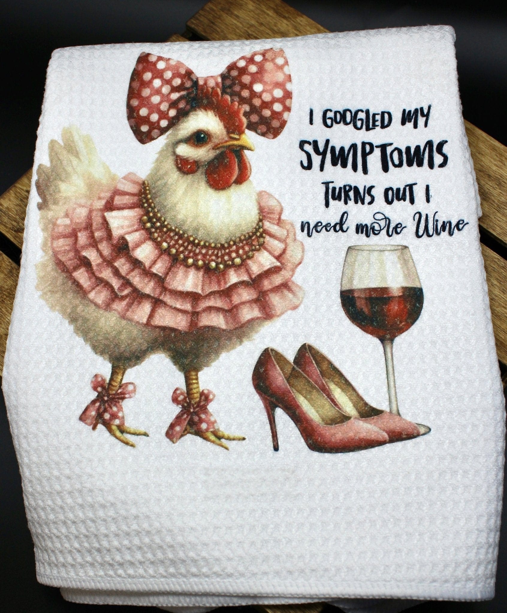 DillyDog Creations wrapin Kitchen Towel / Wine Chicken