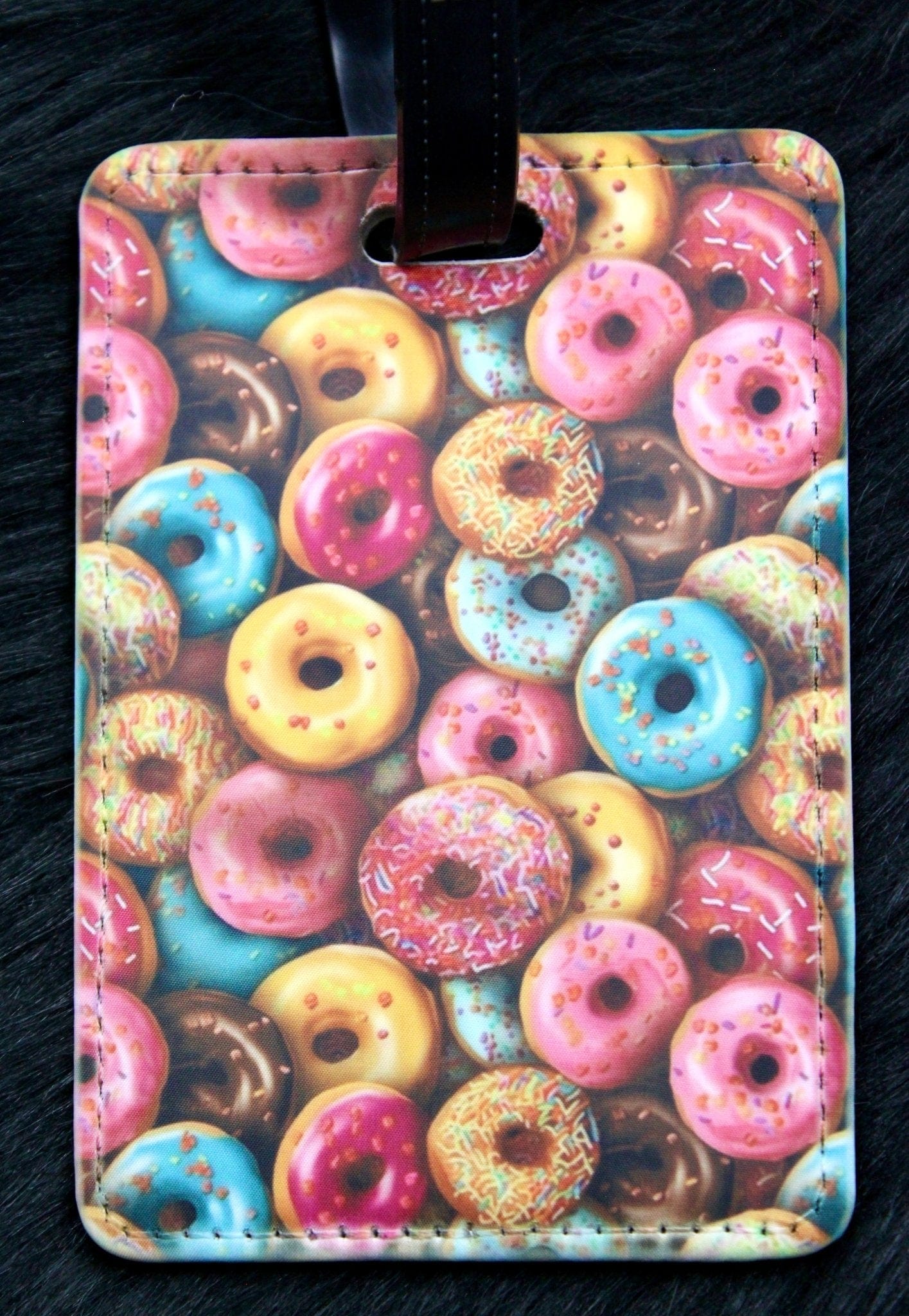 DillyDog Creations wrapin Luggage Tag / Donuts