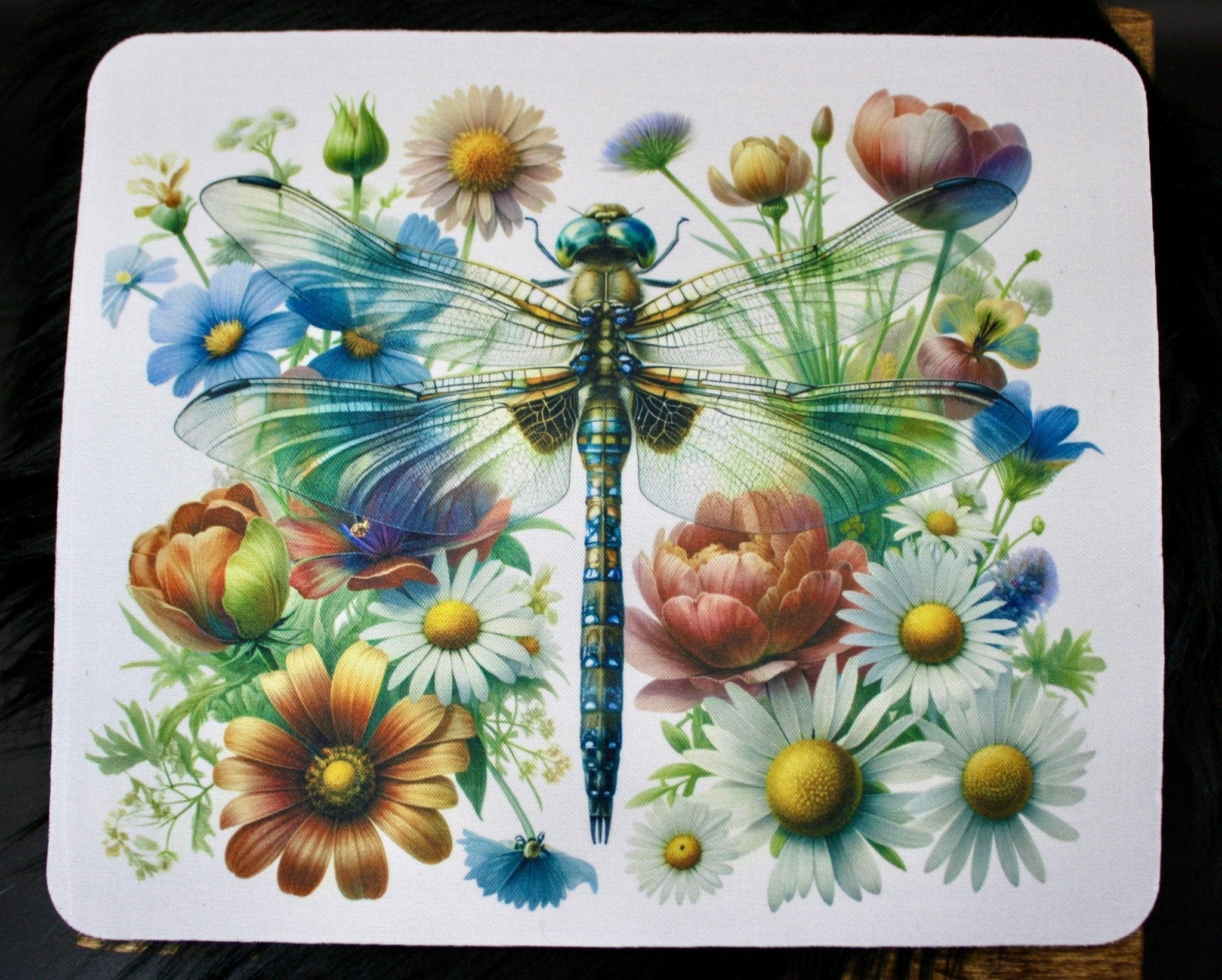 DillyDog Creations wrapin Mousepad / Dragonfly