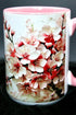 DillyDog Creations wrapin Mug / Cherry Blossoms ( Pink Interior )