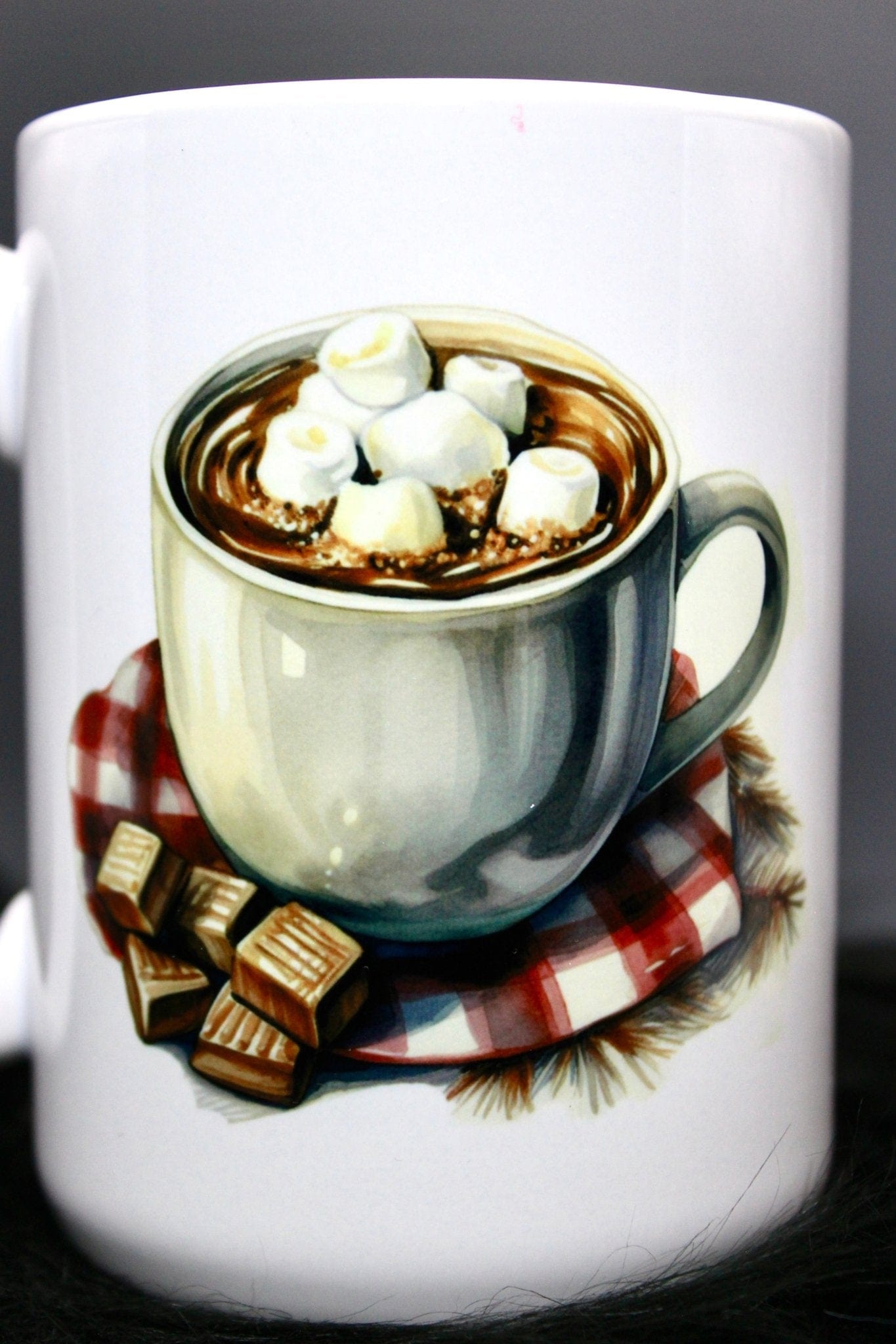 DillyDog Creations wrapin Mug / Cocoa With Marshmallows