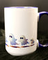 DillyDog Creations wrapin Mug / Ghost Daddy ( Navy Interior )