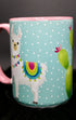 DillyDog Creations wrapin Mug / No Drama Llama ( Pink Interior )