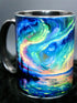 DillyDog Creations wrapin Mug / Northern Lights ( Black Interior )