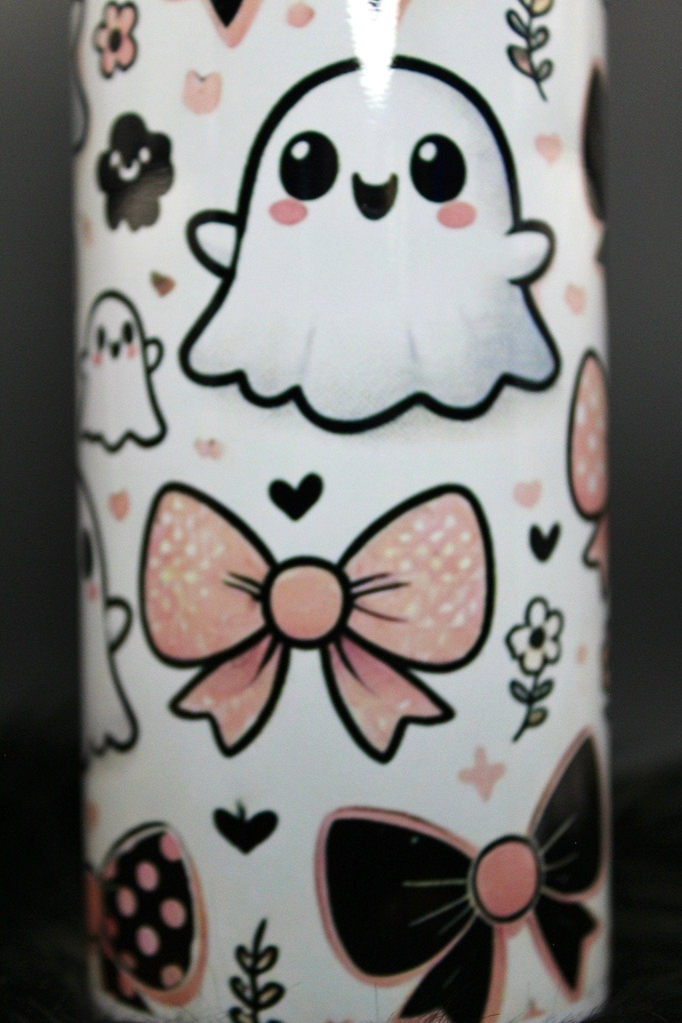 DillyDog Creations wrapin Skinny Tumbler / Cute Ghost