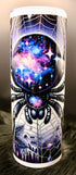 DillyDog Creations wrapin Skinny Tumbler / Halloween Galaxy Spider