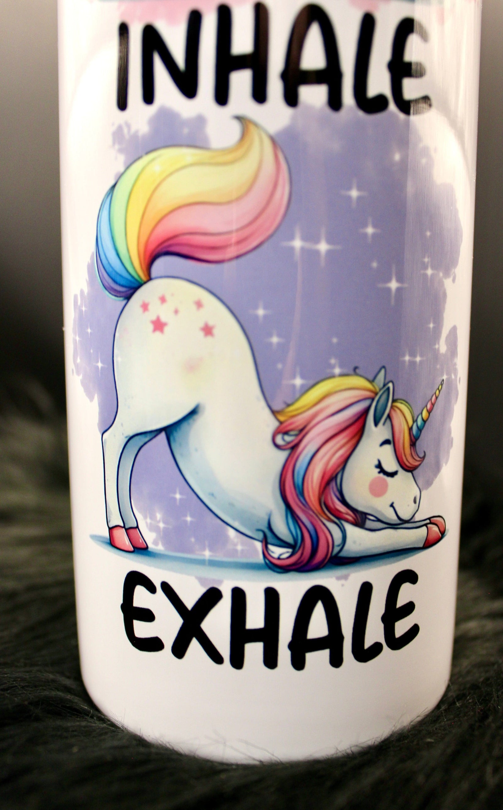 DillyDog Creations wrapin Skinny Tumbler / Inhale & Exhale