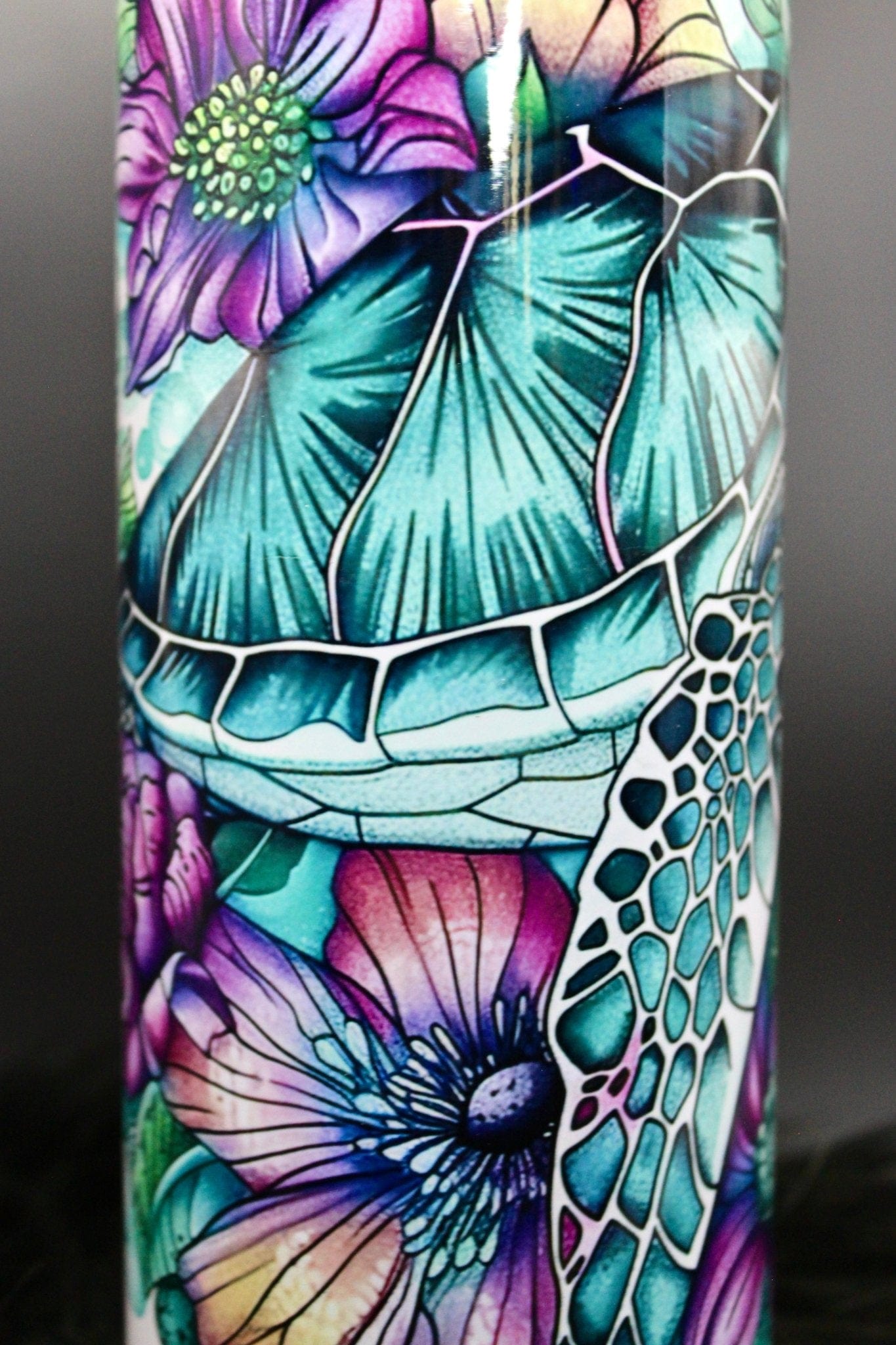 DillyDog Creations wrapin Skinny Tumbler / Sea Turtle