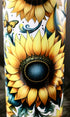 DillyDog Creations wrapin Skinny Tumbler / Sunflowers