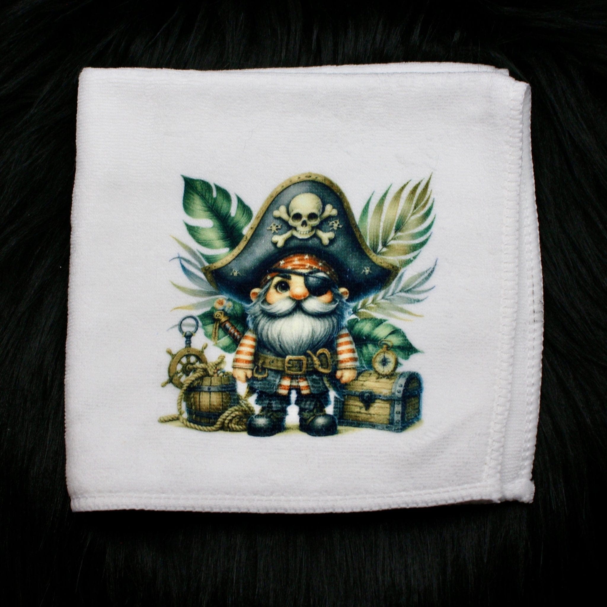 DillyDog Creations wrapin Wash Cloth / Pirate Gnome